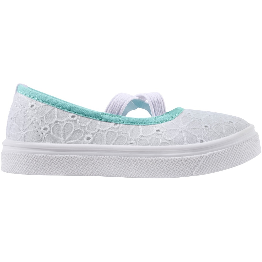 Girls White Slip-On Shoe